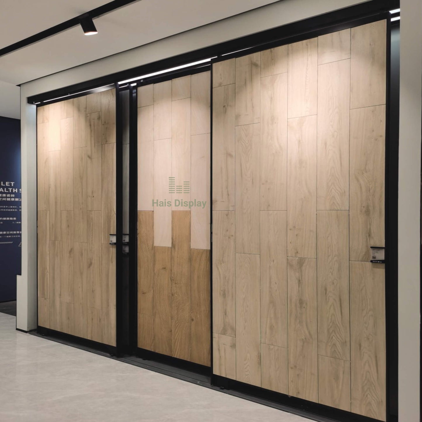 Présentoir coulissant pour carreaux de céramique - Présentoir en pierre de quartz et marbre pour salle d'exposition