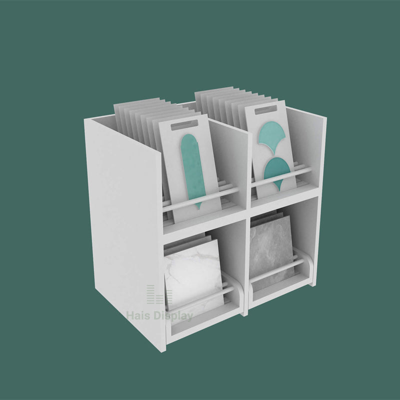 Présentoir d'échantillons de carreaux de céramique multiples