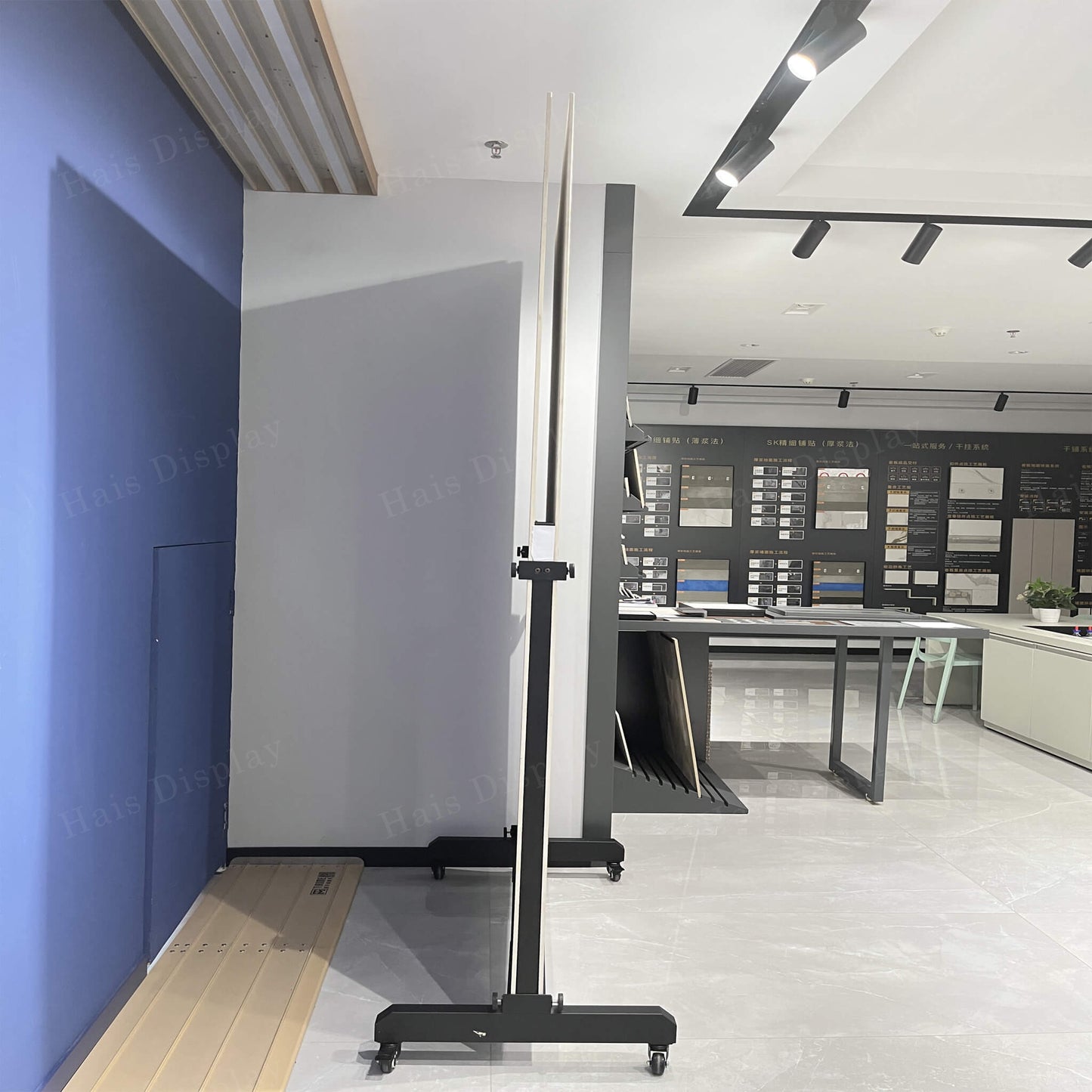 Portable Tile Display Rack With Wheels, F-28