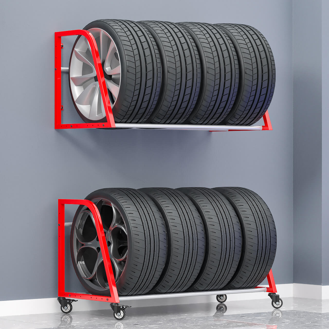 حامل عرض بلاط السيراميك مع بكرات