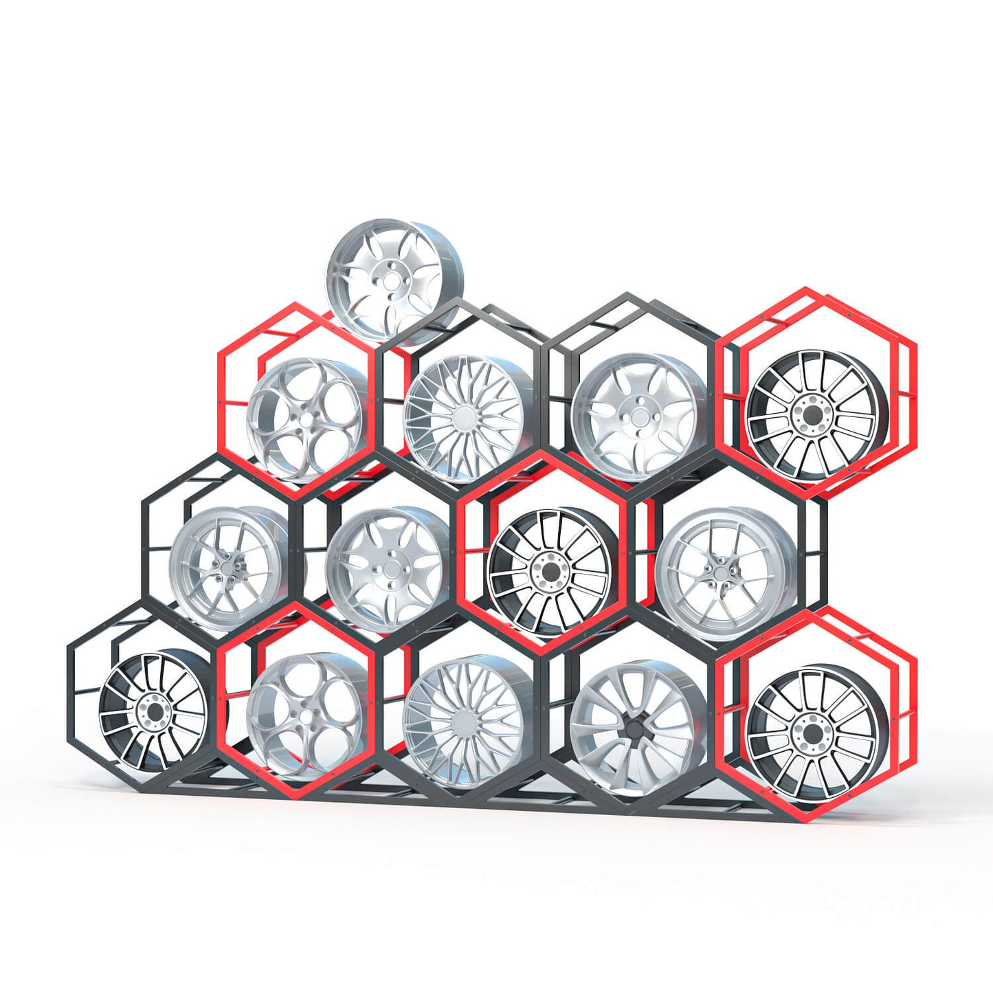 Présentoir à carreaux en céramique avec roulettes