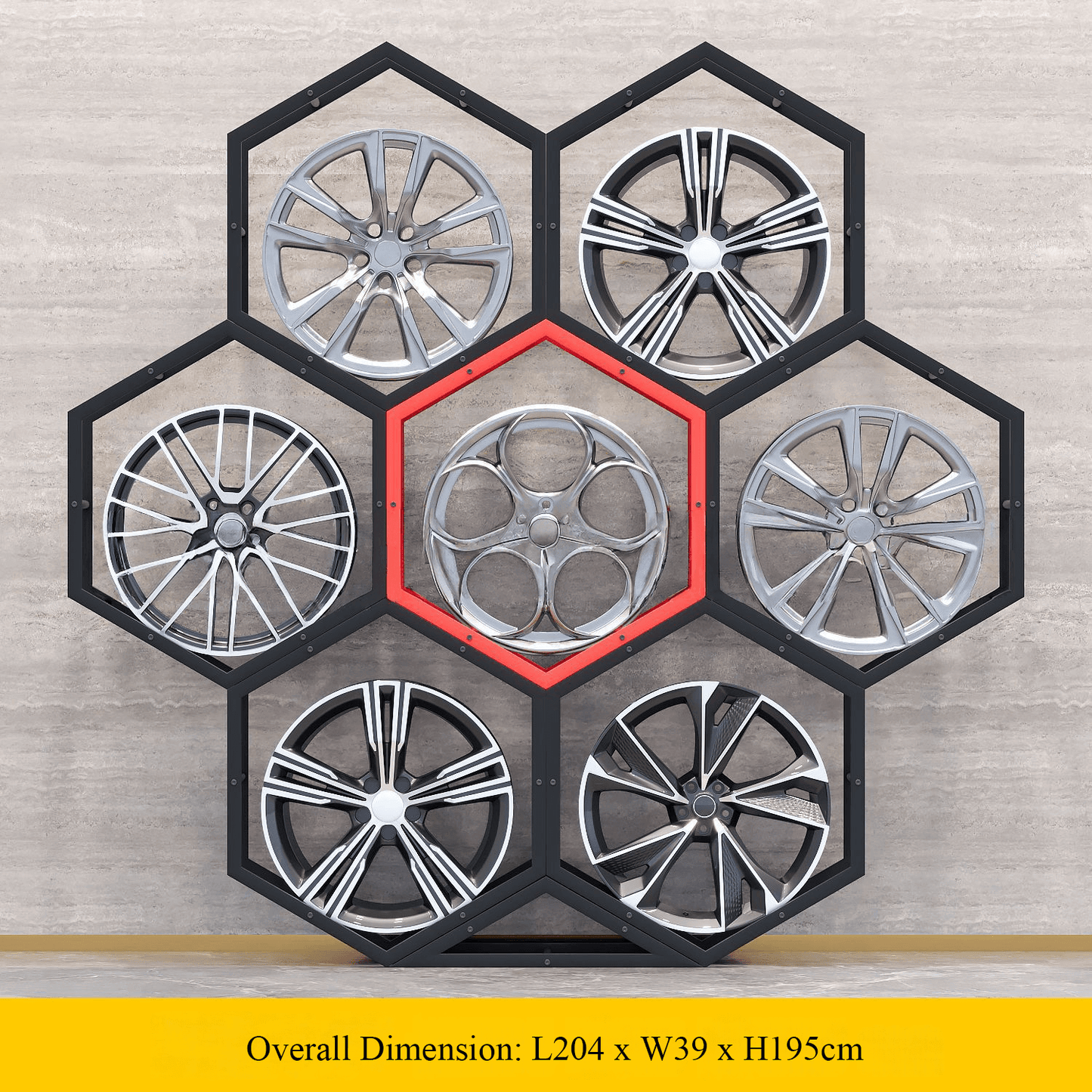 Présentoir à carreaux en céramique avec roulettes
