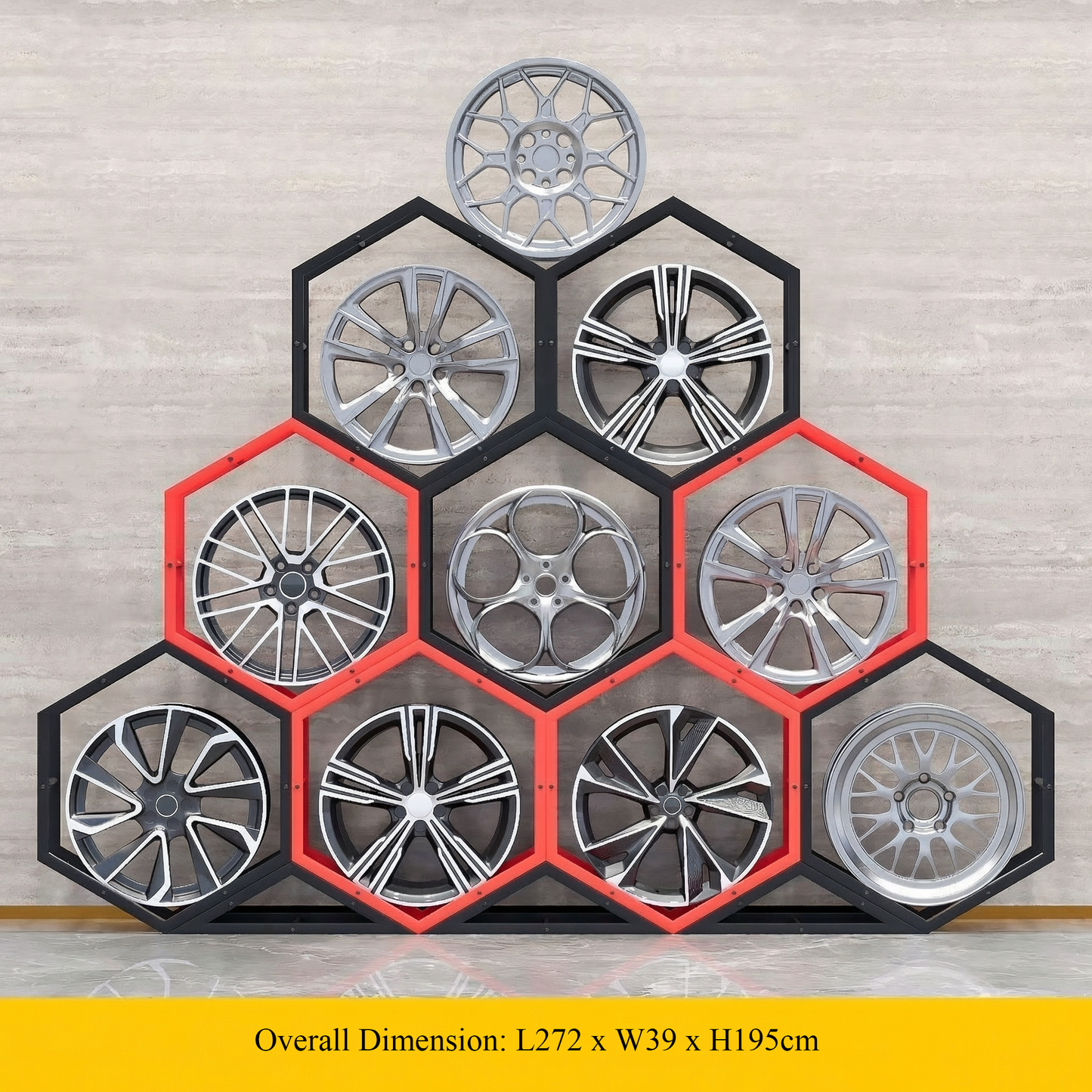 Présentoir à carreaux en céramique avec roulettes