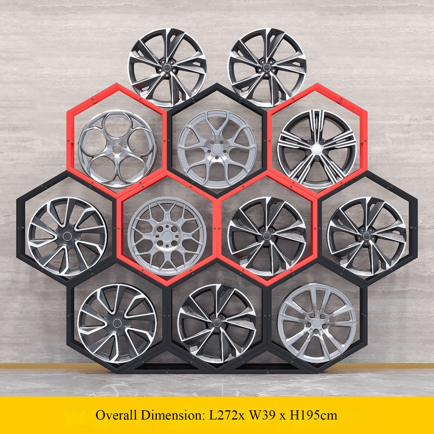 Présentoir à carreaux en céramique avec roulettes