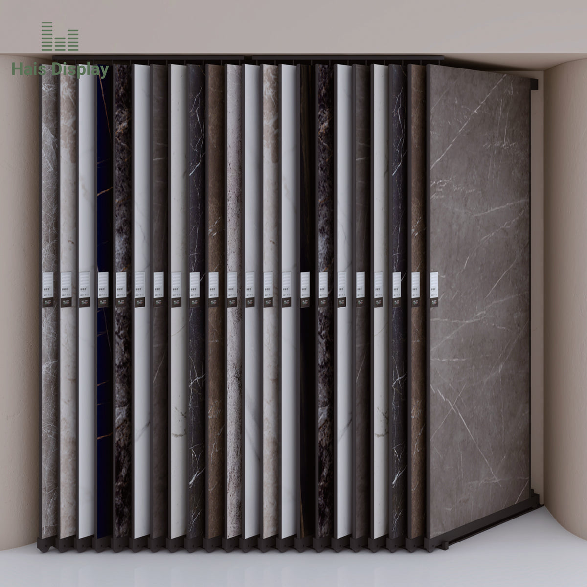 45° Inclined Tile Sliding Display Stand | Hais Display
