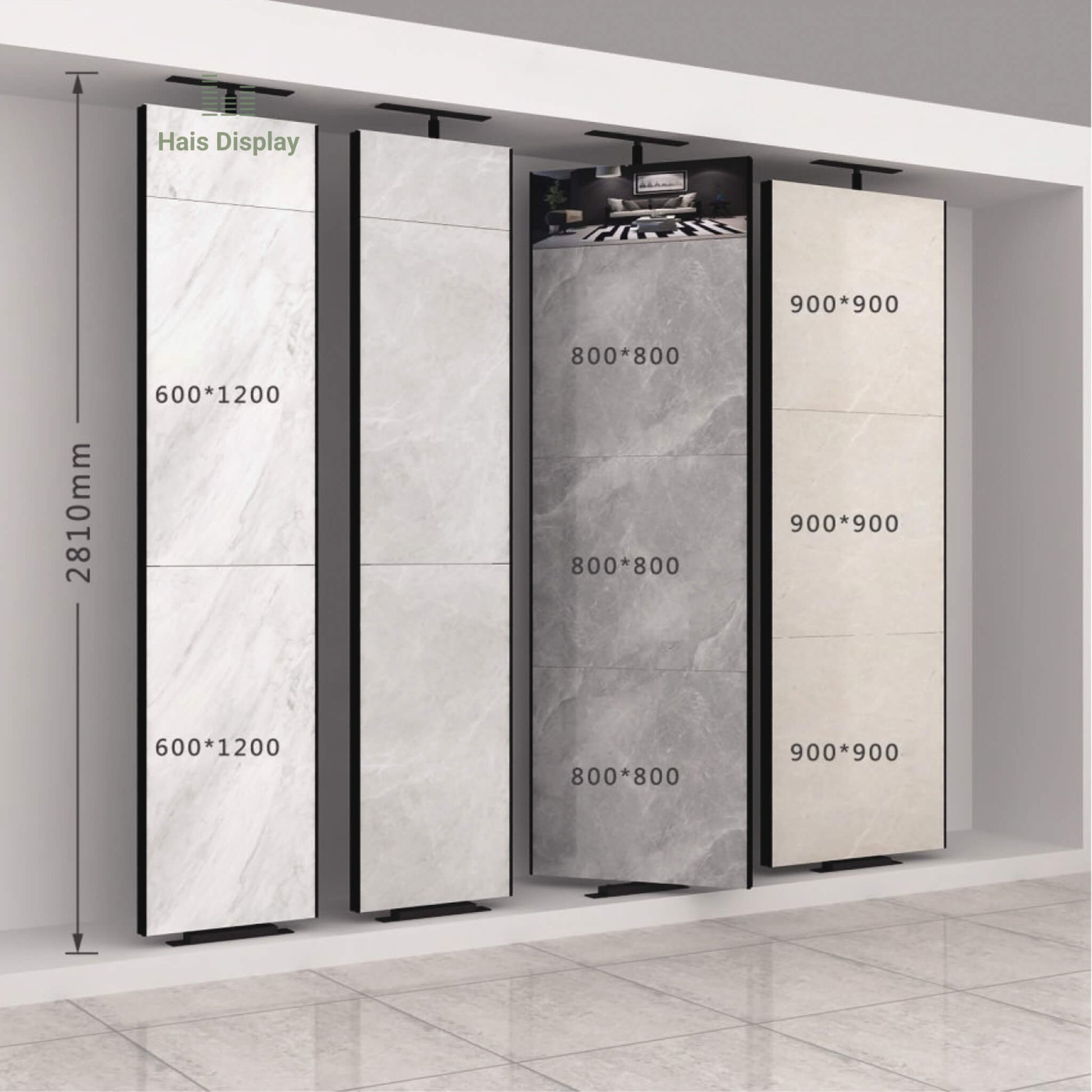 Rotating Tile Sample Displays Rack |Hais Display