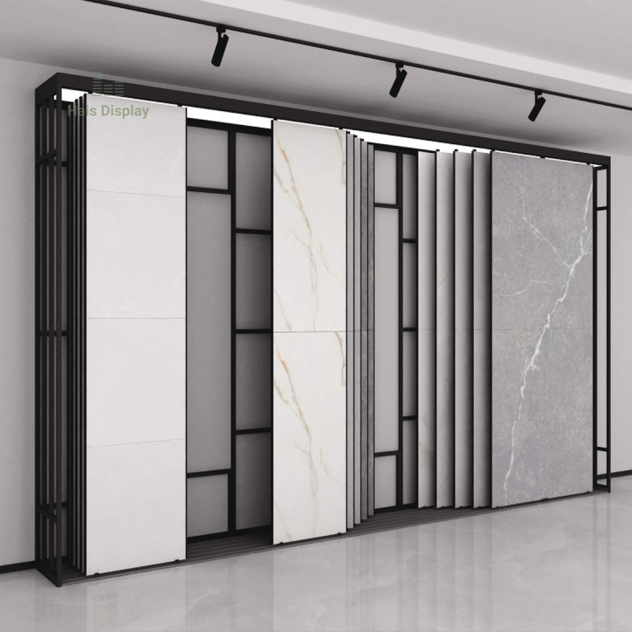Hinge Tile Display Rack Multi-Specification Parallel Sliding Tile Display | Heavy-Duty Pull-Out ...