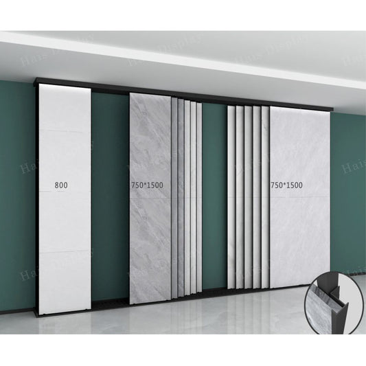 Sliding Ceramic Tile Display Stand For Showroom