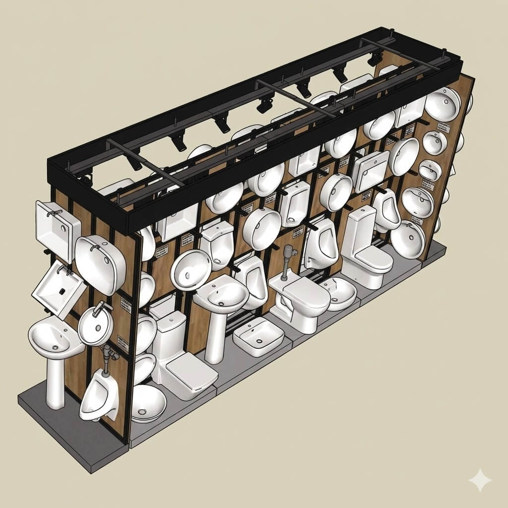 Showroom Bath Display Stand