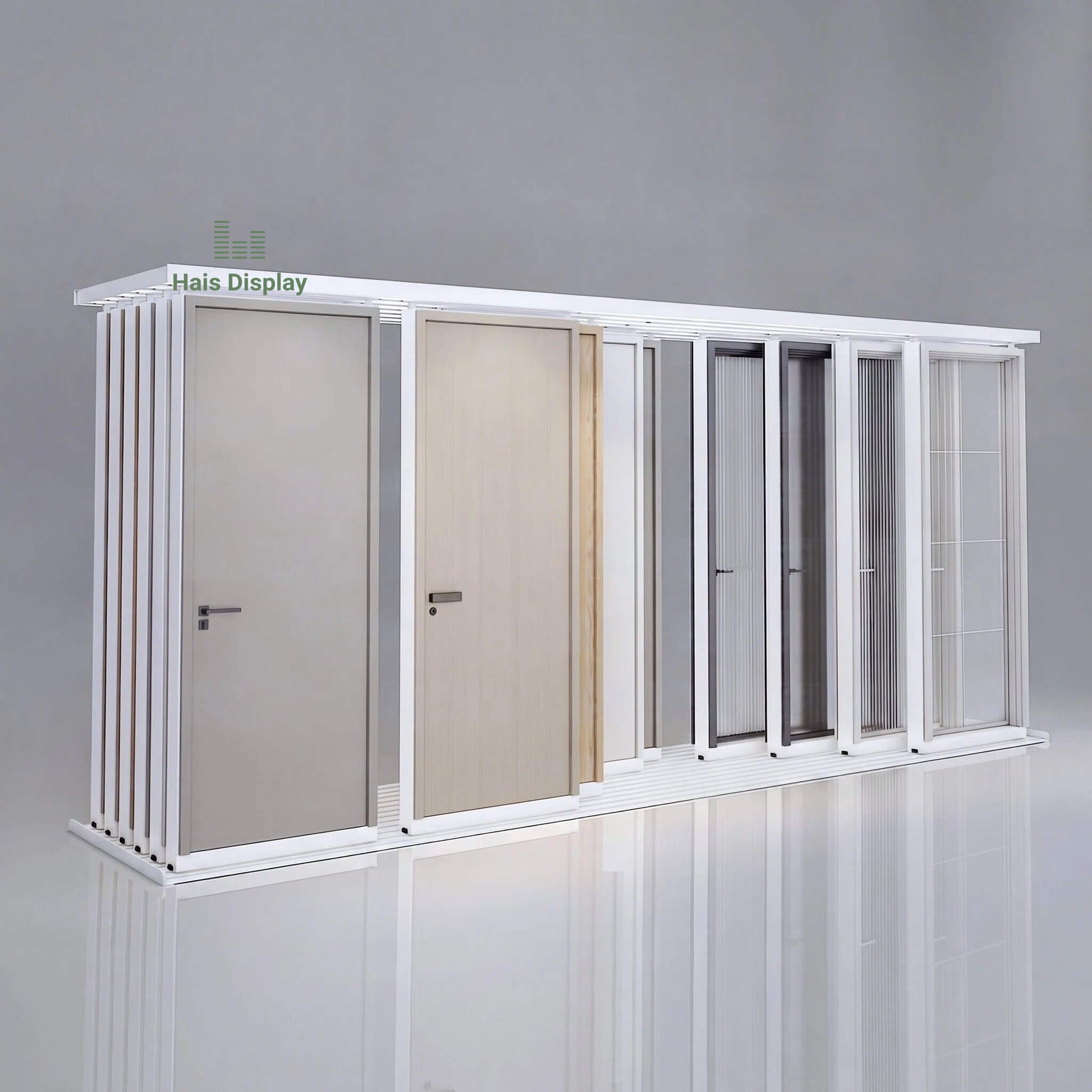 Sliding door display rack
