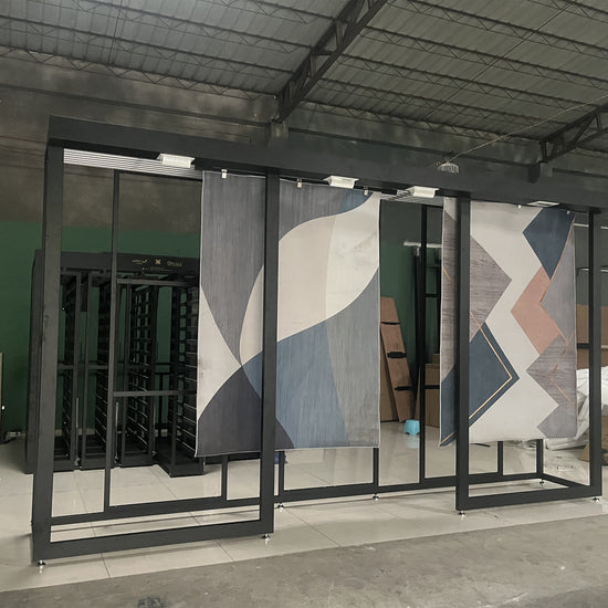 Sliding Rug Display System | Premium Area Rug Display Stands & Showroom ...