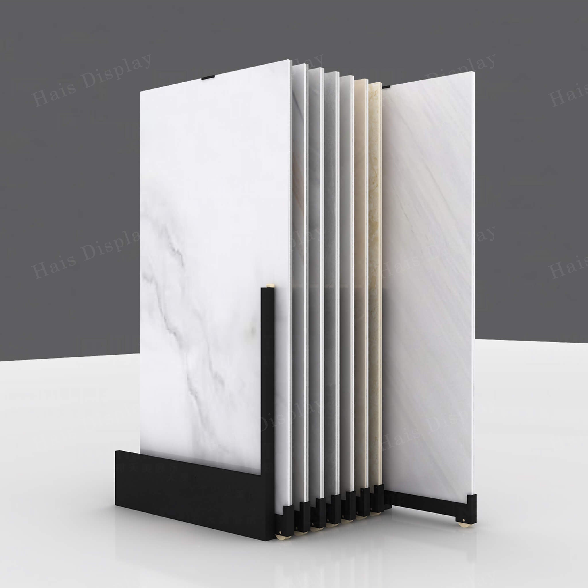 Floor Ceramic Tile Display Rack Slide Panel Stand - D19