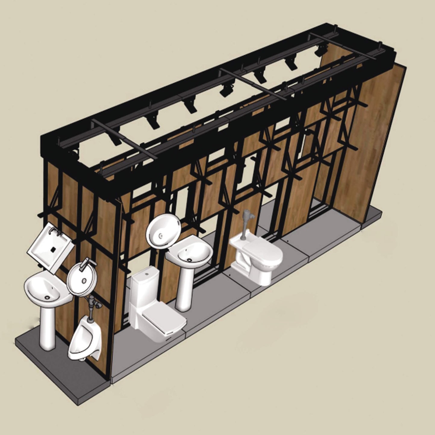 Showroom Toilet Display Stand