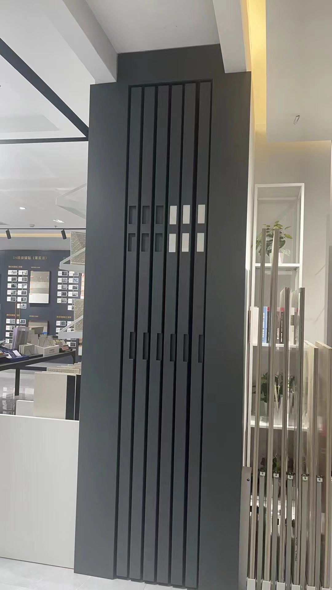 Sliding Tilee Display Rack Stand Built-in Sliding Tile Display Stand For Showroom - Haisdisplay.com ...
