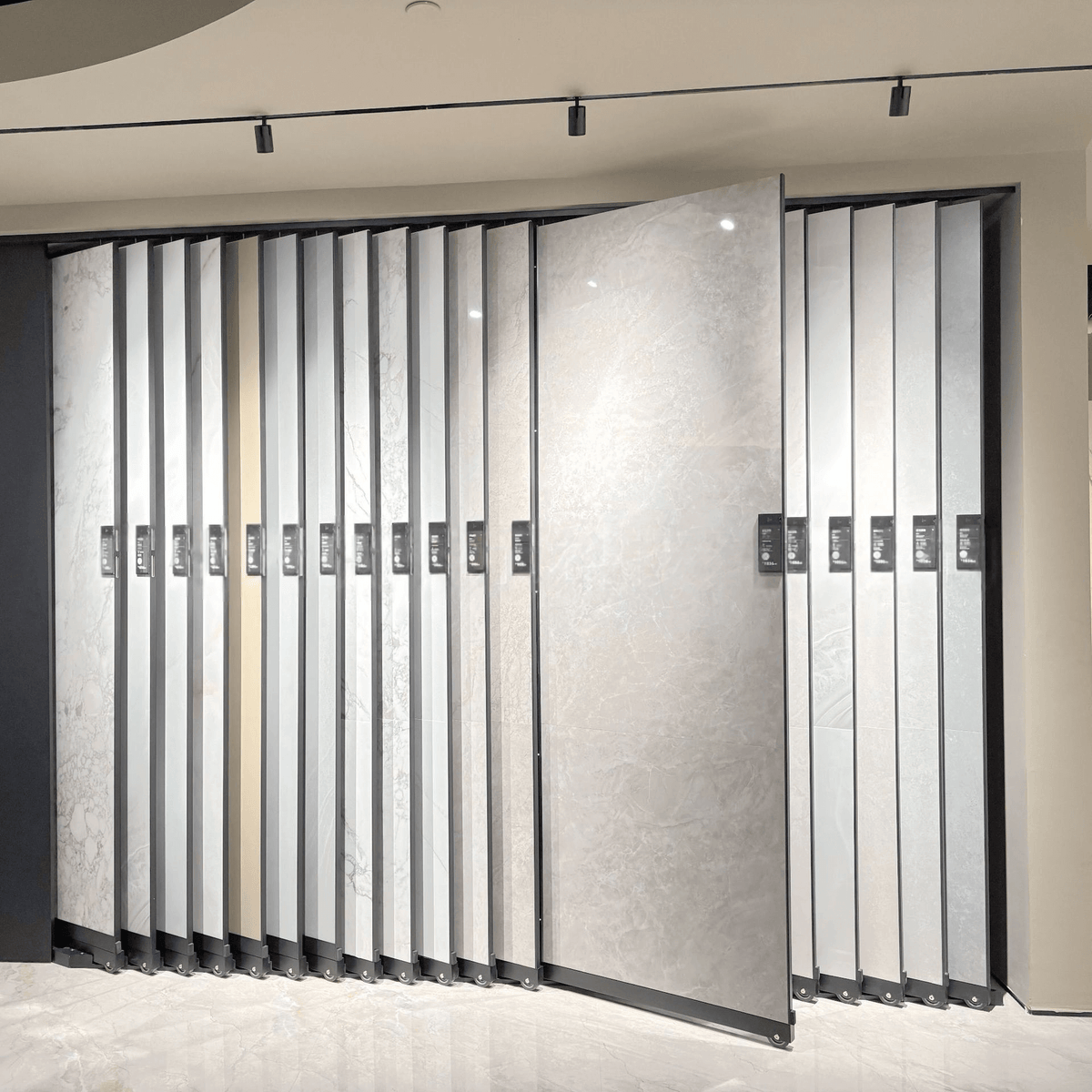 Sliding Displays 45° Inclined Tile Sliding Display Stand | Hais Display