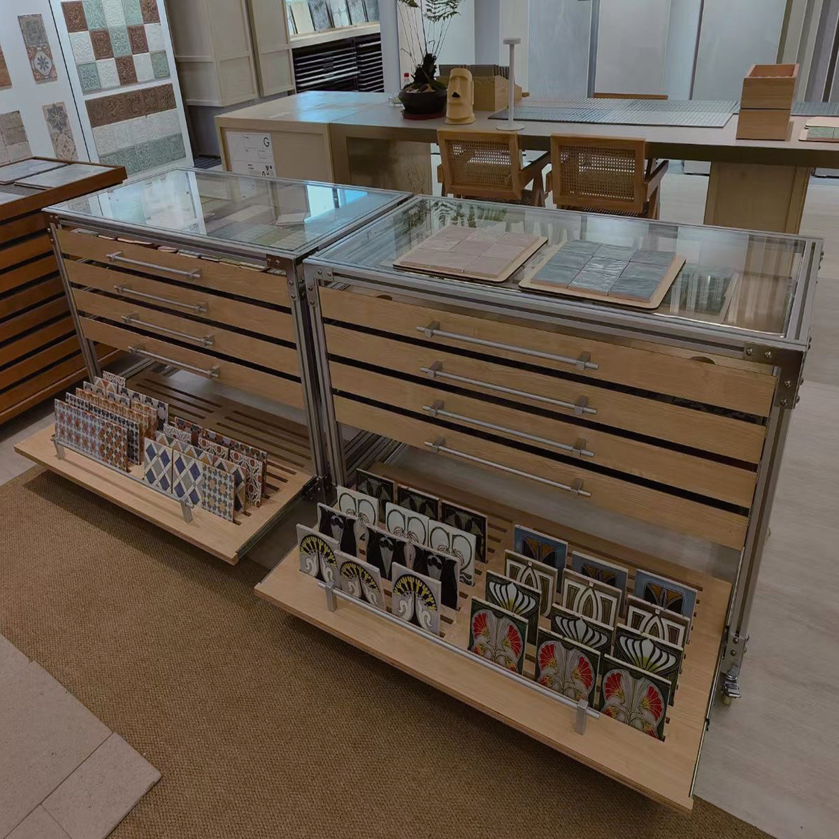 Cladding System Sample Stand Slab Sample Storage Island Display | Hais Display