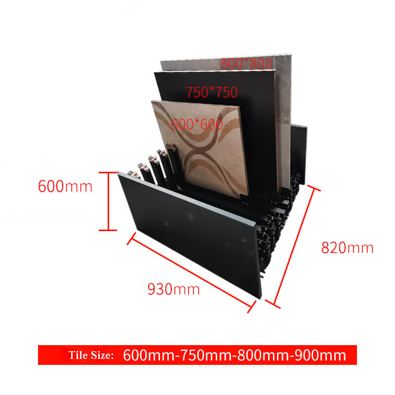 Adjustable Sliding Tiles Display Rack Stand