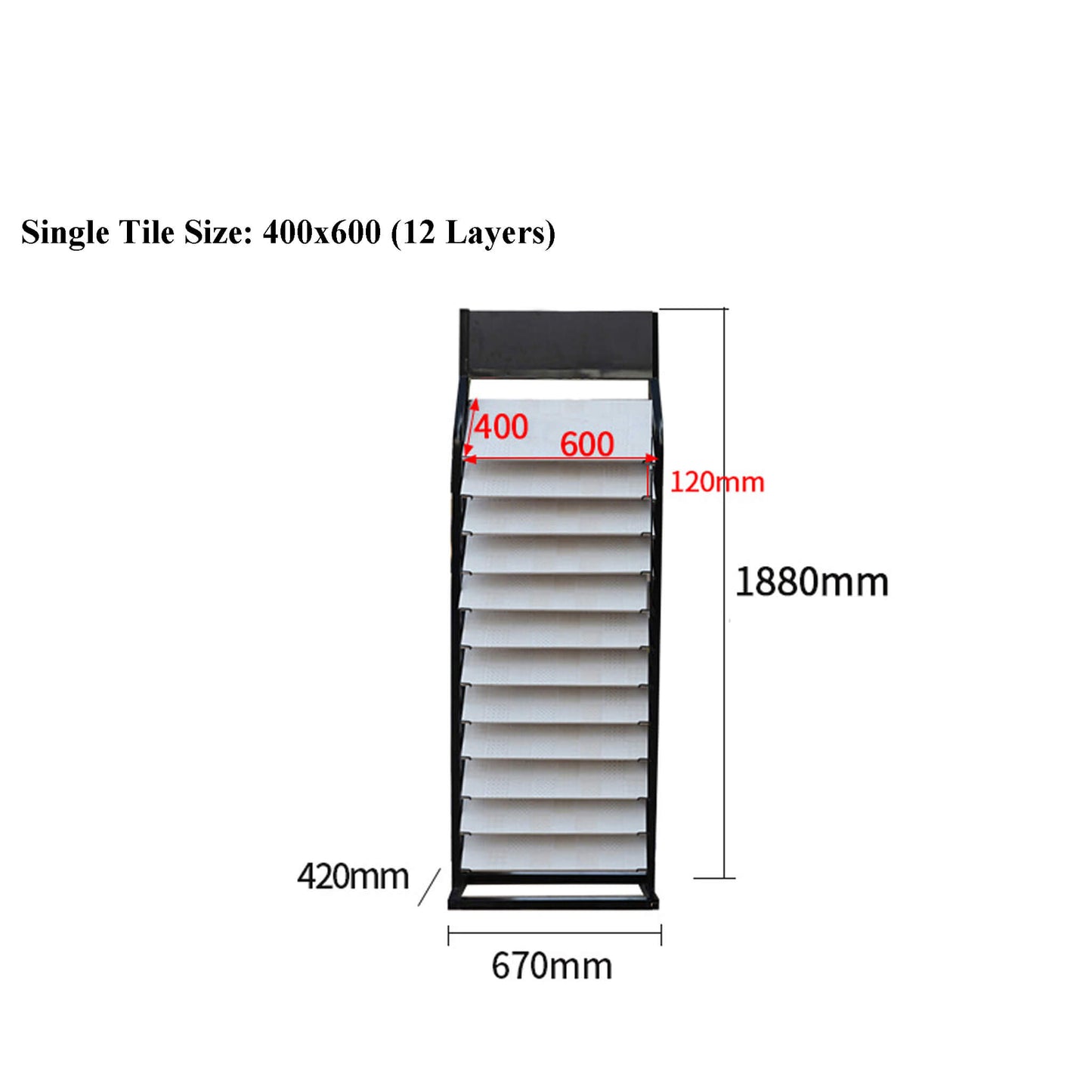 Ceramic Tile Stone Sample Floor Display Rack Stand