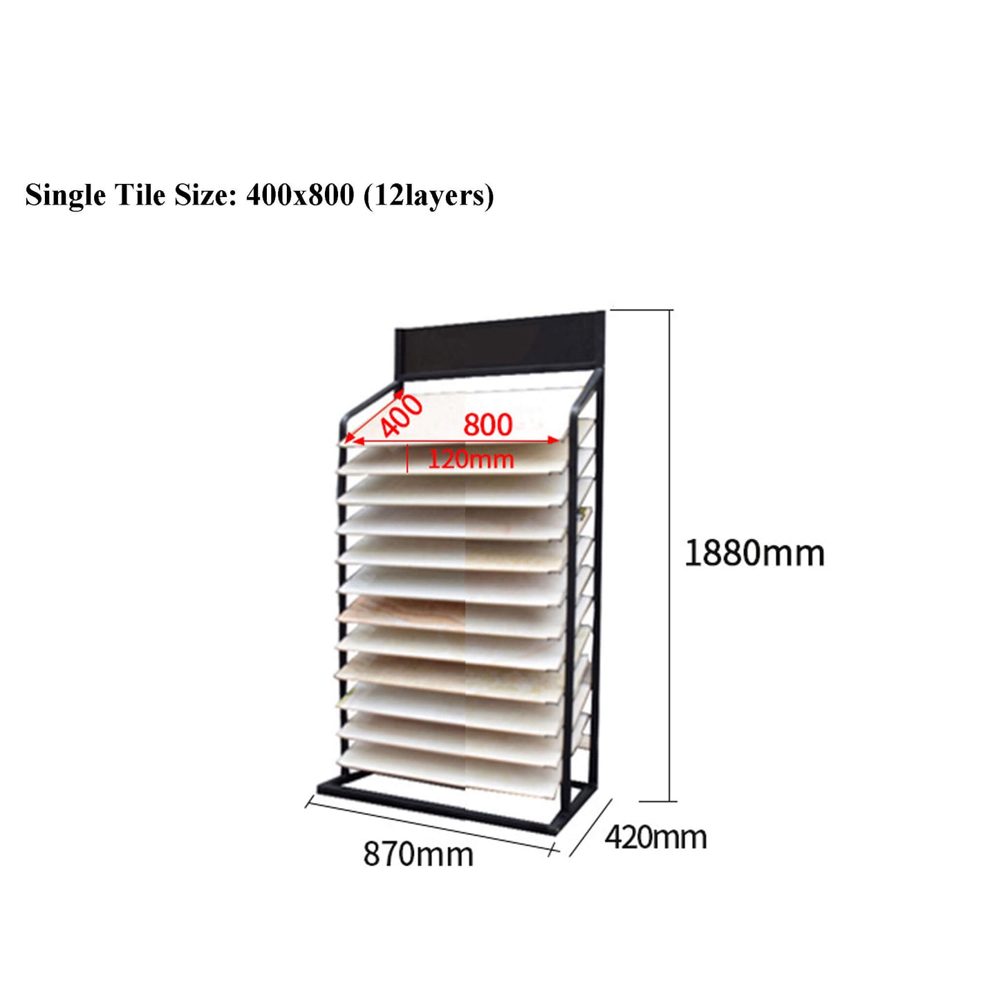 Ceramic Tile Stone Sample Floor Display Rack Stand