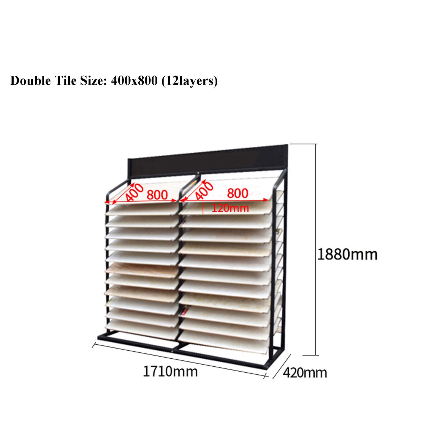 Ceramic Tile Stone Sample Floor Display Rack Stand