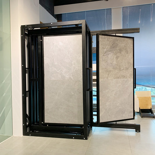 Pull-Push Sliding Ceramic Display Rack Stand for Tile Showroom