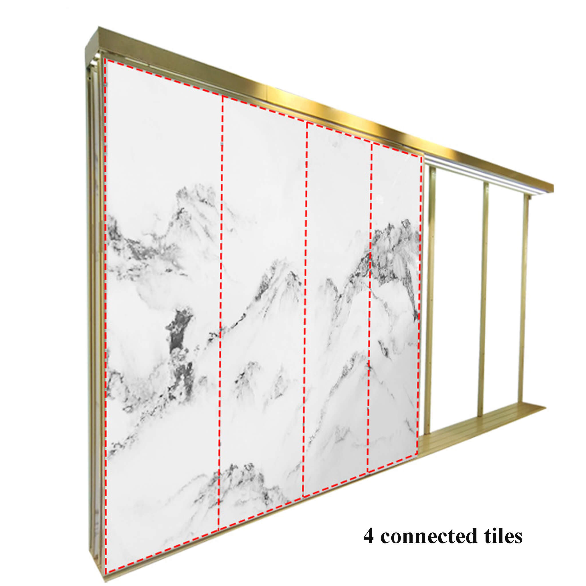 Présentoir coulissant pour carreaux de céramique - Motif continu électrique